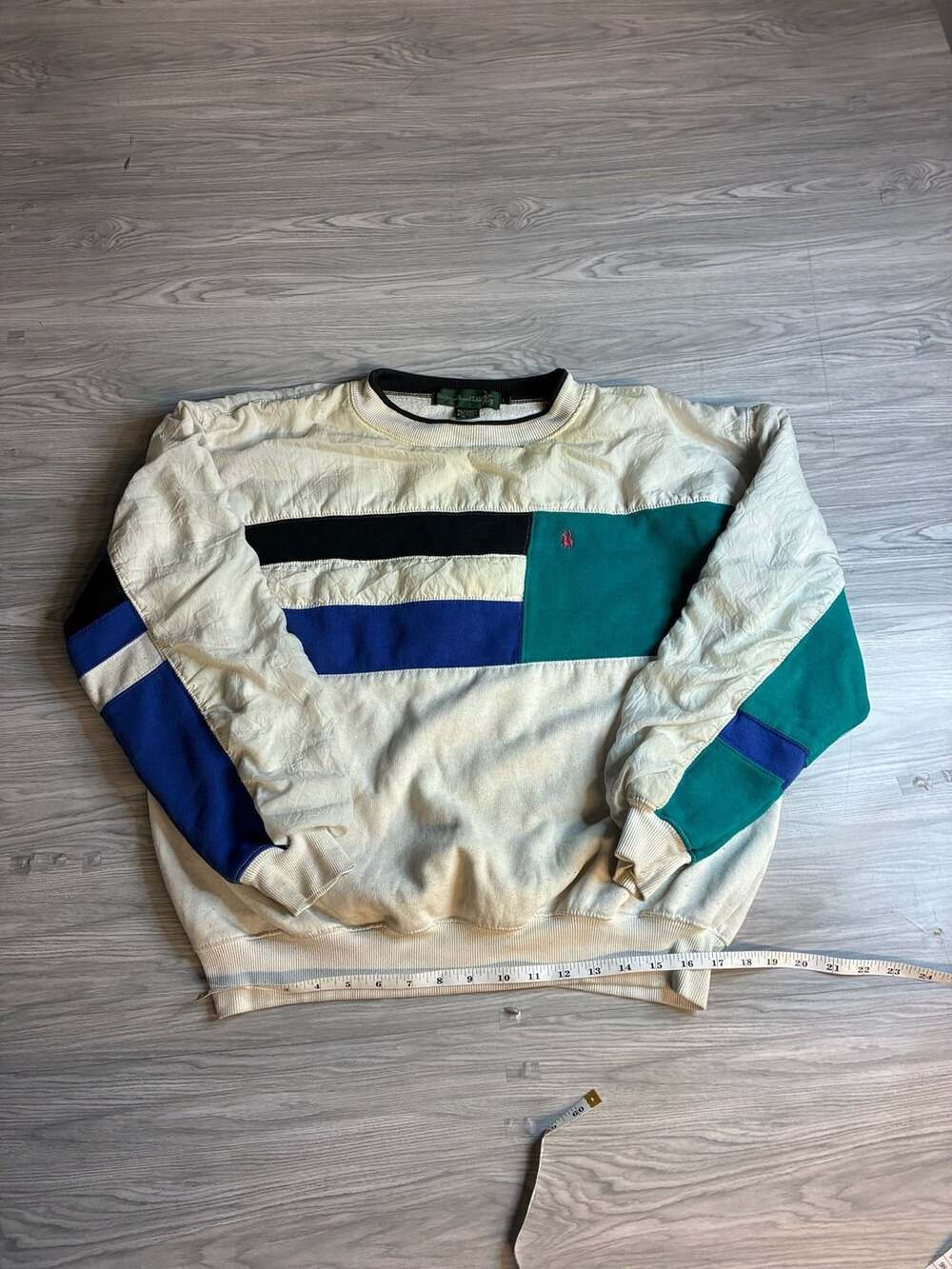 Knights of Round Table Sweatshirt Size L Vintage 90s Colorblock Pullover